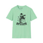 Save the Whales Orca Softstyle T-Shirt in mint green featuring a mystical orca graphic and bold statement design.