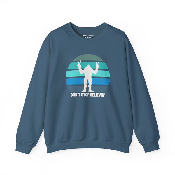 Don't Stop Believin' Bigfoot Heavy Blend Classic Sweatshirt