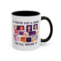 If You've Got a Crime Yo I'll Solve It Mug featuring a crime scene graphic and bold text.