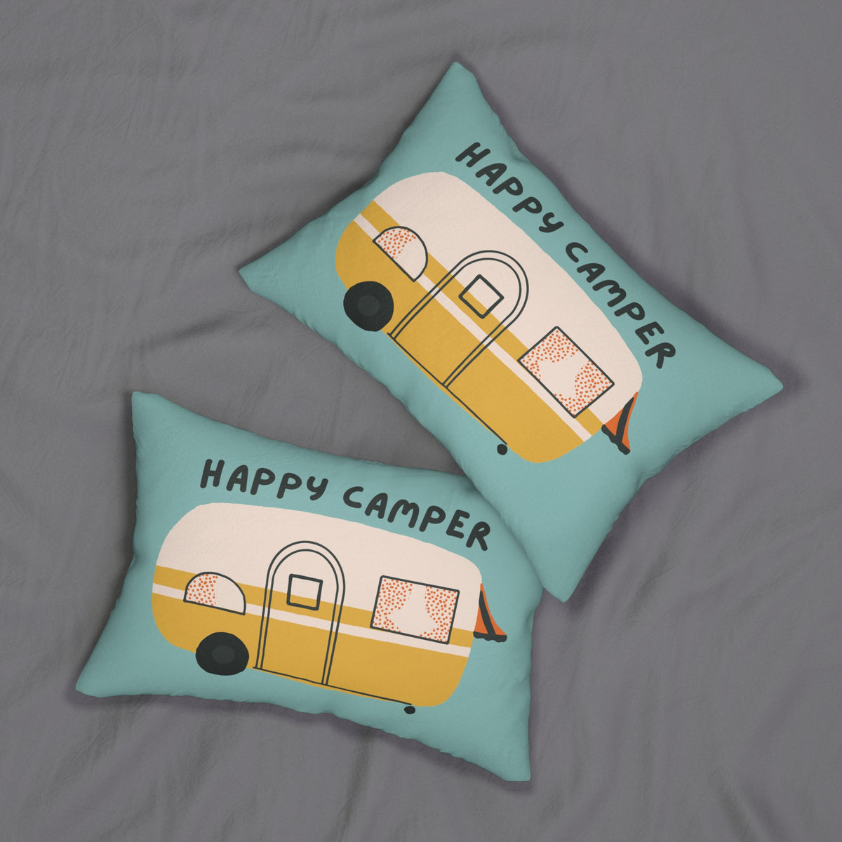 Happy Camper Adventure Lumbar Accent Pillow