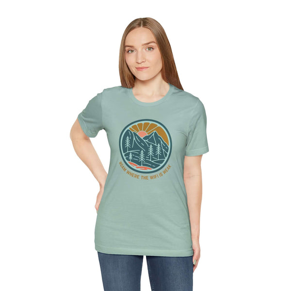 Roam Where the Wifi is Weak Hiking Soft Tee