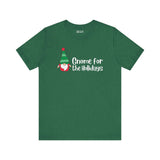 Green Gnome for the Holidays premium soft tee featuring a festive gnome design, perfect for Christmas celebrations.