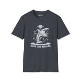 Save the Whales Orca Softstyle T-Shirt with mystical orca graphic on dark background.