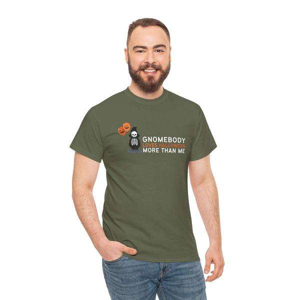 Gnomebody Loves Halloween More Than Me Athletic Tee