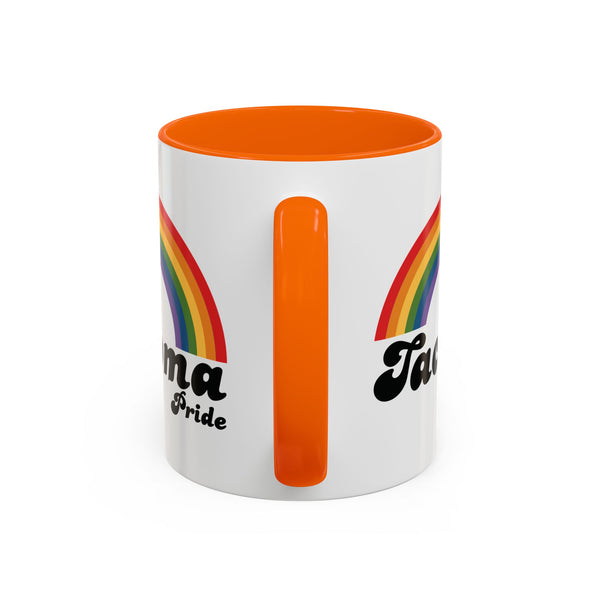 Retro Rainbow Tacoma Pride Ceramic Coffee Mug