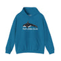 That's Killer Dude Orca Hoodie in bright blue, featuring an orca graphic, perfect for marine life lovers.