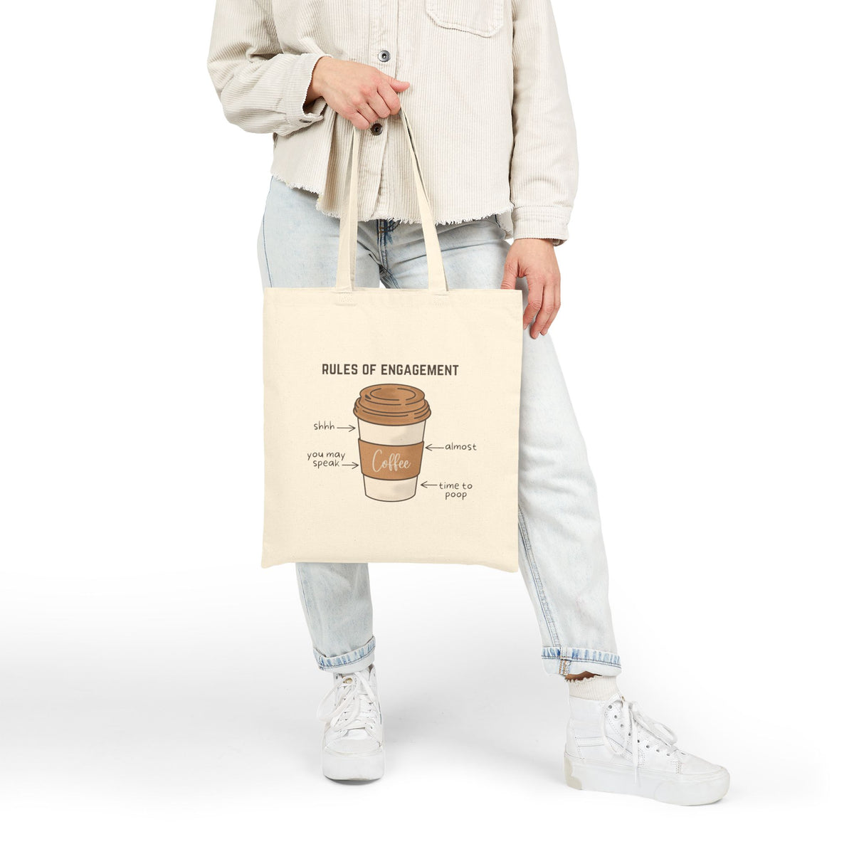 Rules of Engagement: Coffee Edition Cotton Canvas Tote Bag