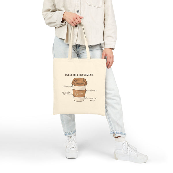 Rules of Engagement: Coffee Edition Cotton Canvas Tote Bag