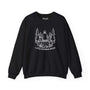 I Love Morning Wood sweatshirt featuring an outdoorsman on a log with trees, perfect for nature lovers and humor fans.