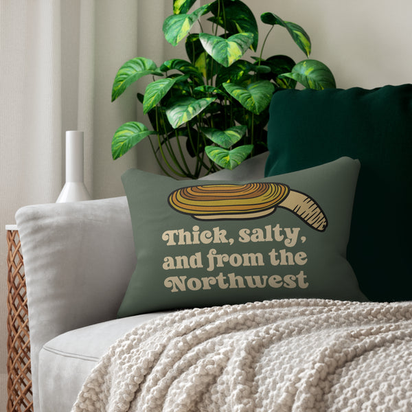 Thick & Salty Northwest Geoduck Clam Lumbar Accent Pillow