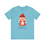 Light blue tee with a cute female gnome and 