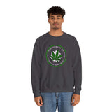 Homegrown Vibes PNW sweatshirt with marijuana leaf design, celebrating Pacific Northwest culture and lifestyle.