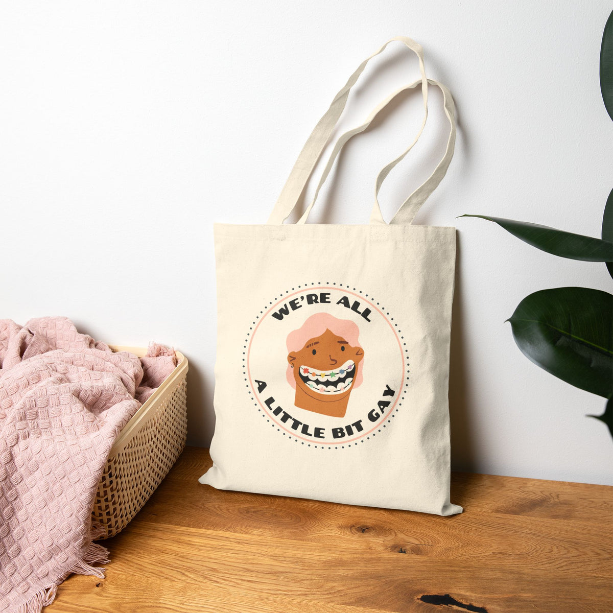 We're All a Little Bit Gay Pride Cotton Canvas Tote Bag