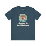 Brewed in the Northwest premium soft tee featuring a coffee cup mascot, perfect for PNW coffee lovers.