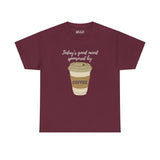 Burgundy tee with 