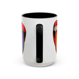 Rainbow Tongue Mug featuring a vibrant rainbow tongue design on a glossy white ceramic.