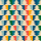 Apres Evergreen in the PNW Retro Lightweight Cozy Blanket design featuring a colorful retro pine tree pattern.