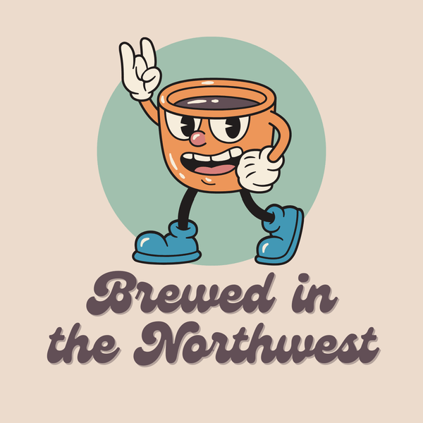 Brewed in the Northwest Tote – PNW Coffee Canvas Bag