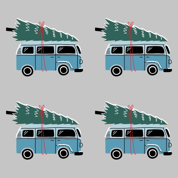 Camper Van Blanket – Christmas Road Trip Lightweight Cozy Throw