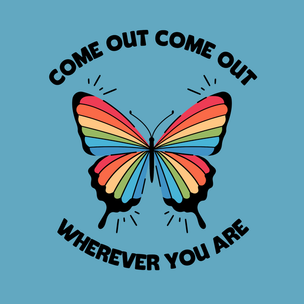 Come Out Wherever You Are Pride Butterfly Premium Soft Tee