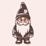 Gnome's Got Style Daisy Stainless Coffee Tumbler 20 oz featuring a hippie gnome with daisy glasses and a daisy hat.
