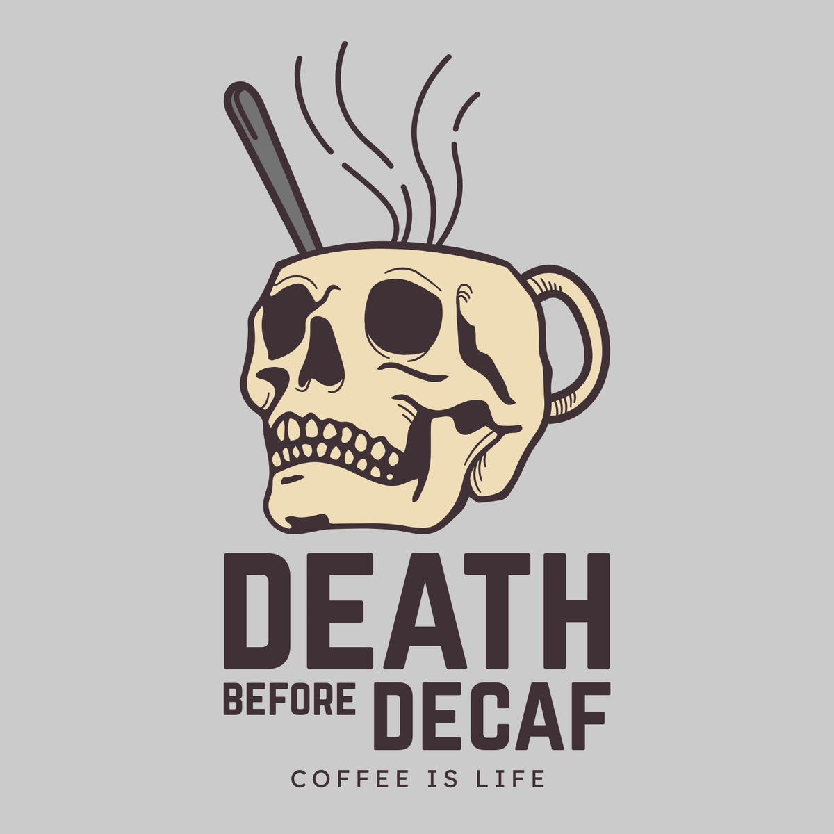 Death Before Decaf Stainless Coffee Tumbler 20 oz