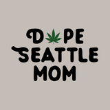 Dope Seattle Mom Premium Soft Tee with playful marijuana leaf graphic, perfect for cool moms in Washington.