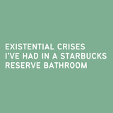 Existential Crises notebook design featuring typography on a green background, ideal for deep thoughts and self-reflection.