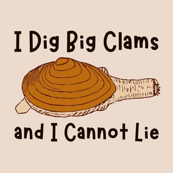 I Dig Big Clams and I Cannot Lie Cotton Canvas Tote Bag