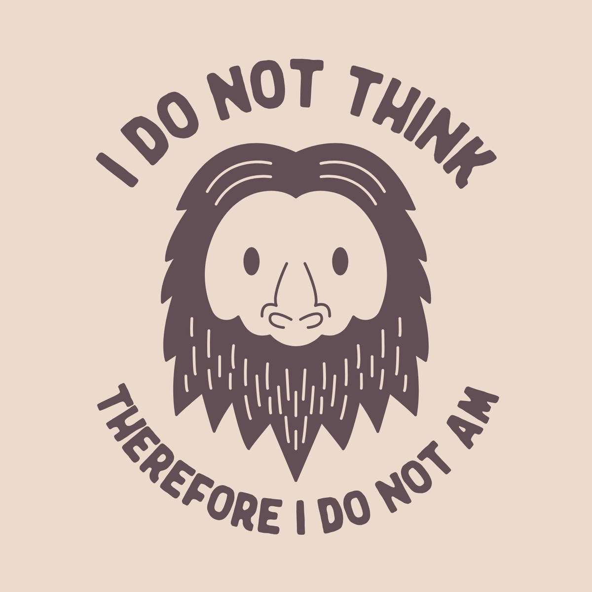 I Do Not Think Sasquatch Cotton Canvas Tote Bag