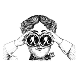 I Spy Bigfoot hoodie design featuring vintage illustration of explorer with binoculars searching for Bigfoot.