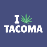 I Marijuana Tacoma T Shirt with a playful graphic featuring a cannabis leaf and bold text.