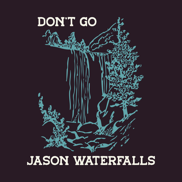 Don't Go Jason Waterfalls Lightweight Cozy Blanket featuring a whimsical waterfall illustration.