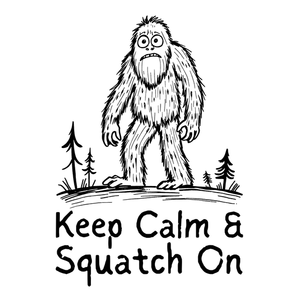 Keep Calm and Squatch On Mug – Bigfoot Coffee Cup for Squatchers