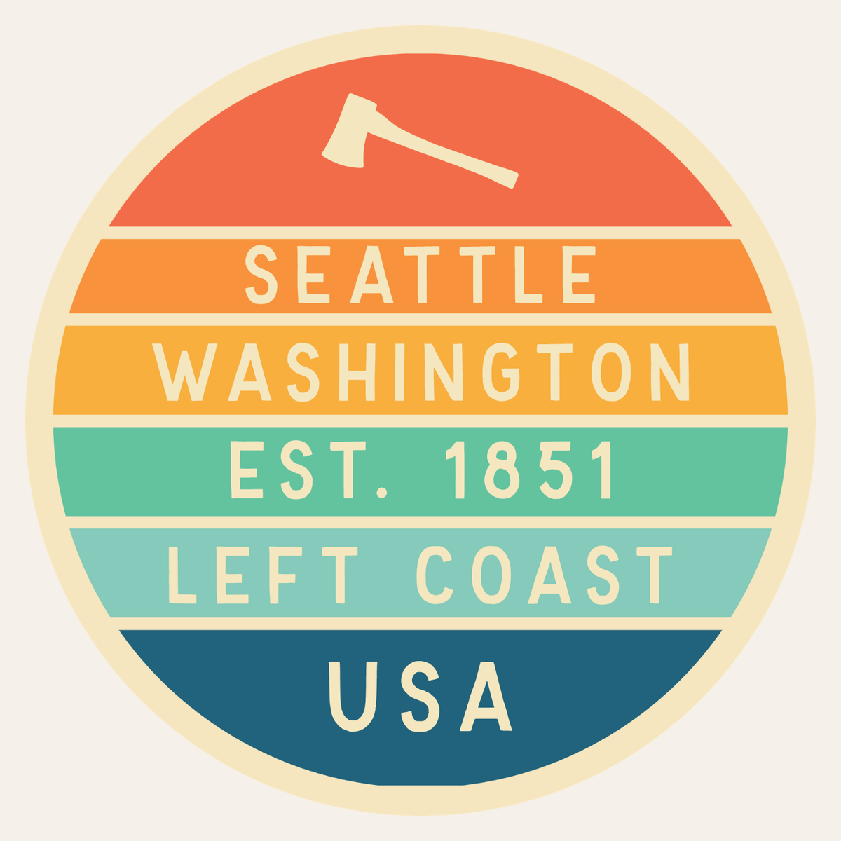 Left Coast Retro Seattle Cotton Canvas Tote Bag