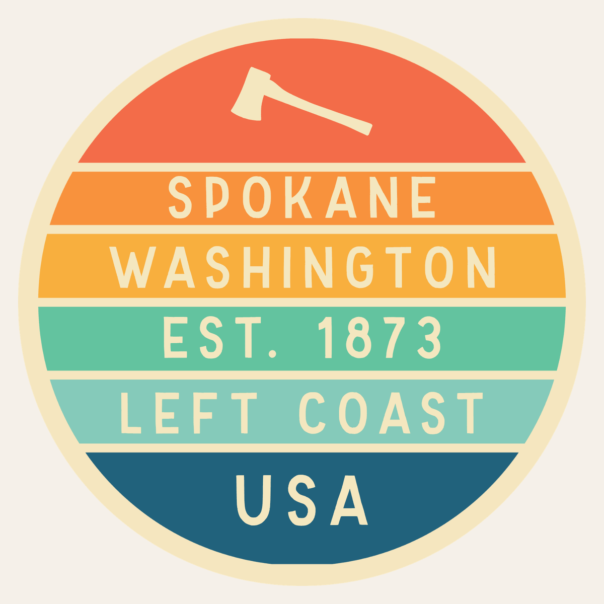 Left Coast Retro Spokane Cotton Canvas Tote Bag