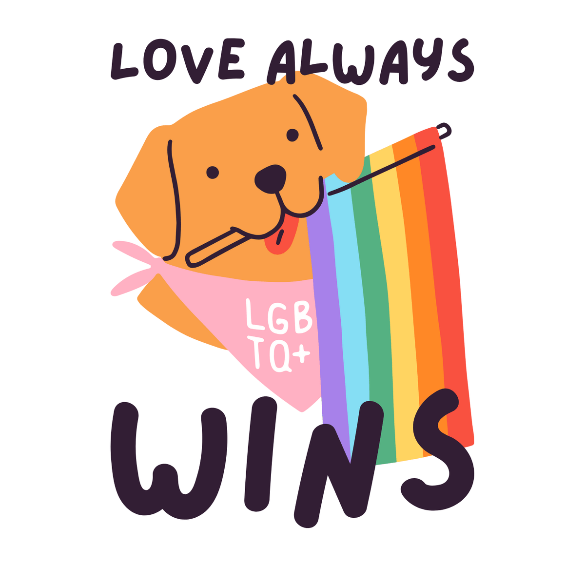 Love Always Wins LGBTQ+ Ceramic Coffee Mug