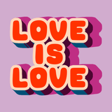 Love Is Love T Shirt – Retro Colorful Pride Graphic Tee with colorful retro lettering.