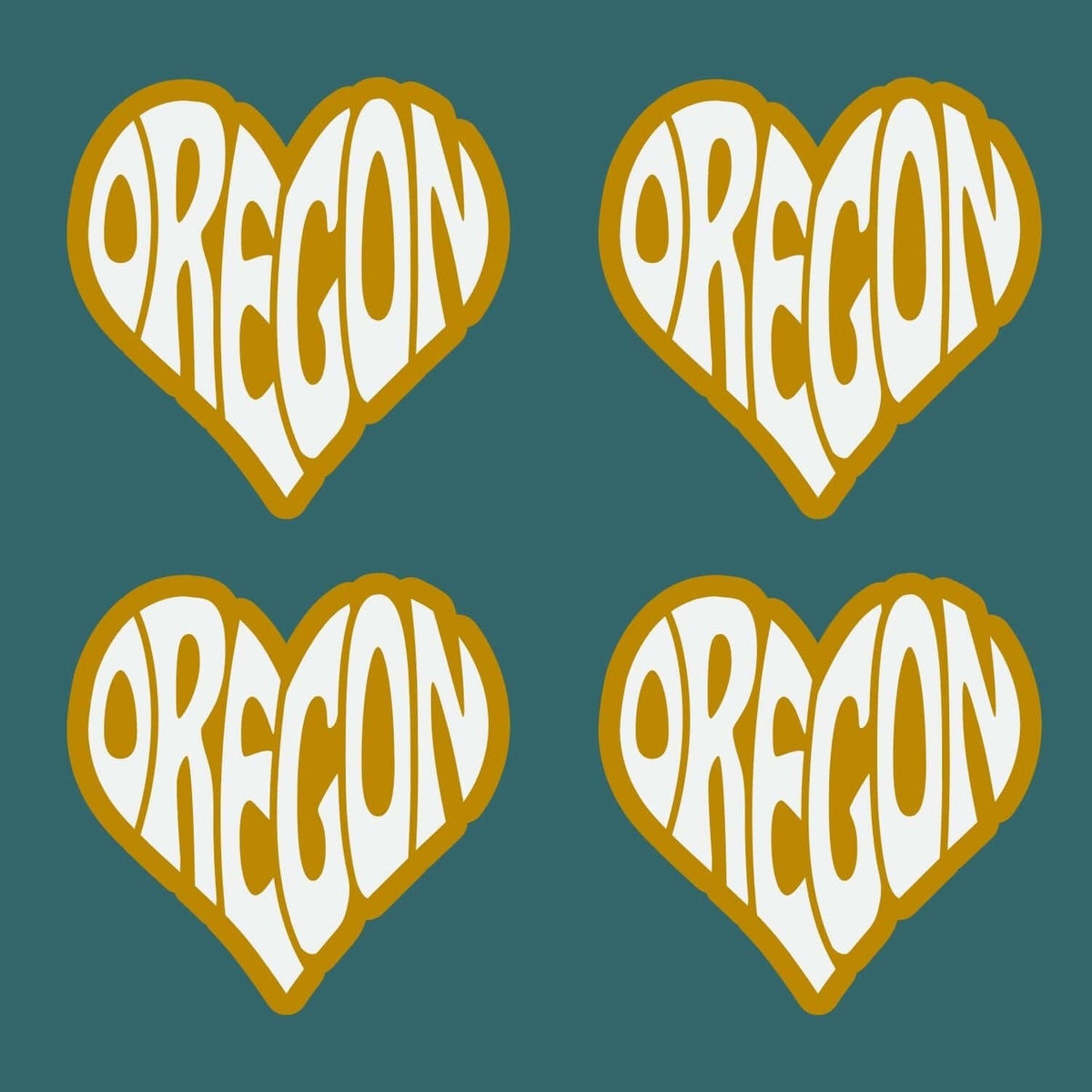 Oregon State of Mind Heart Lightweight Cozy Blanket design featuring hearts with the word Oregon.