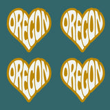 Oregon State of Mind Heart Lightweight Cozy Blanket design featuring hearts with the word Oregon.