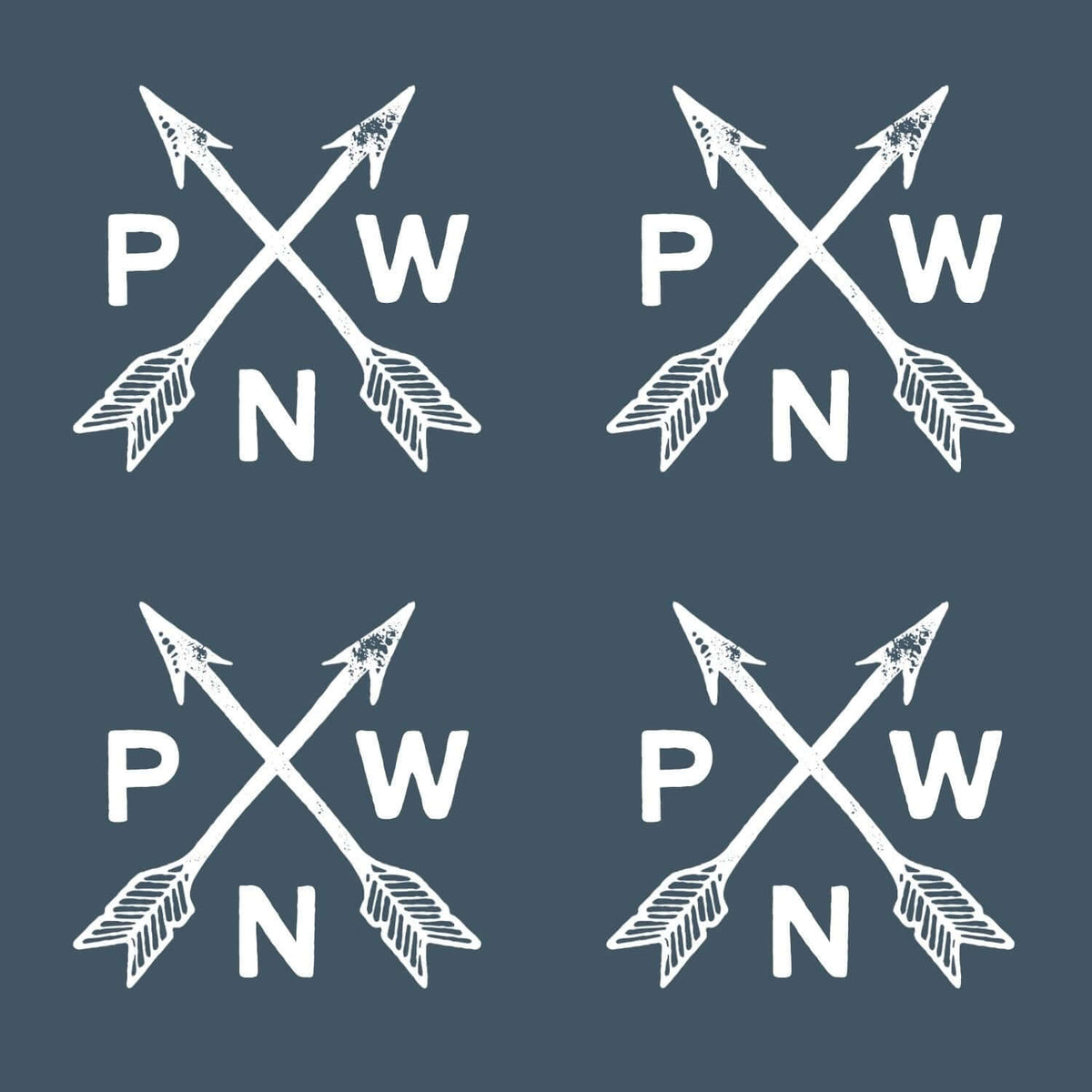 PNW Arrow Crossroads Lightweight Cozy Blanket pattern featuring crossed arrows and initials PNW.