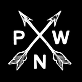 PNW Tote design featuring crossed arrows and the letters P, N, and W on a black background.