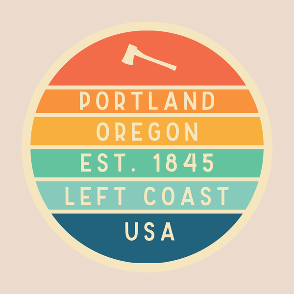 Left Coast Retro Portland Cotton Canvas Tote Bag