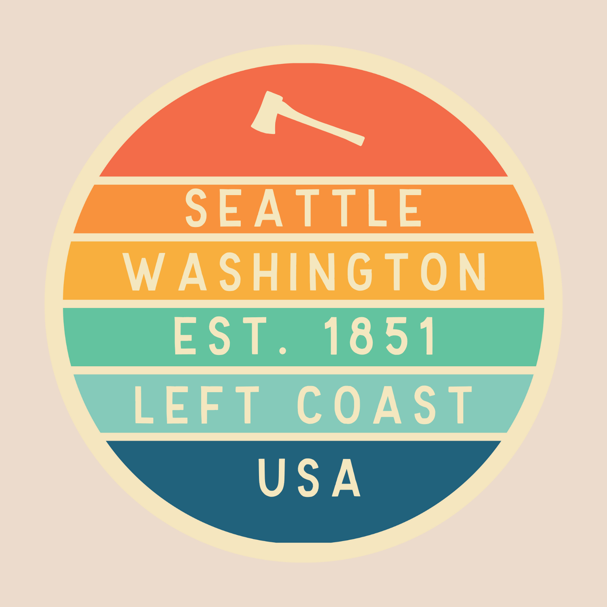 Left Coast Retro Seattle Cotton Canvas Tote Bag
