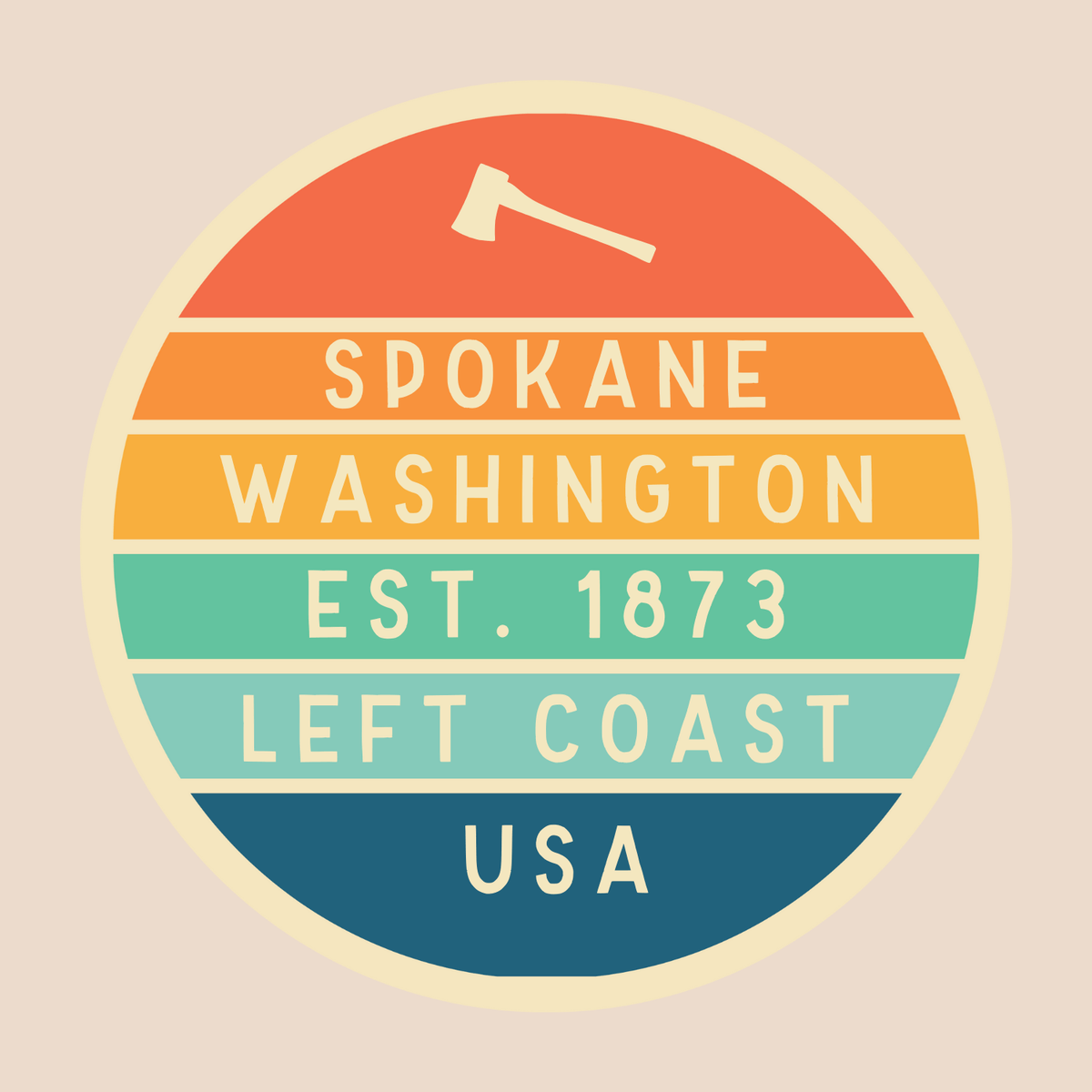 Left Coast Retro Spokane Cotton Canvas Tote Bag