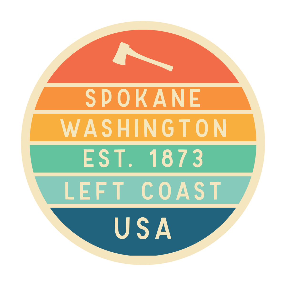 Left Coast Retro Spokane Ceramic Coffee Mug