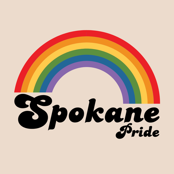 Spokane Pride Tote – Retro Rainbow Canvas Bag