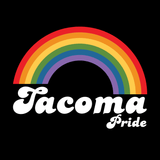 Graphic featuring the Tacoma Pride rainbow logo celebrating the LGBTQ+ community.