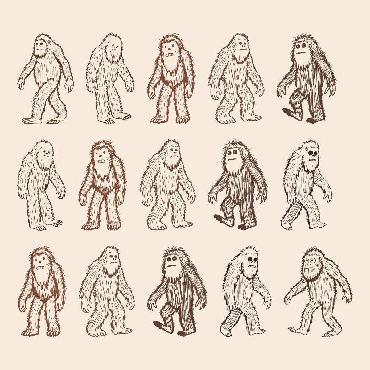 The Many Faces of Bigfoot Lightweight Cozy Blanket