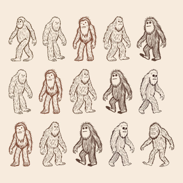 The Many Faces of Bigfoot Lightweight Cozy Blanket